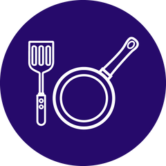 Colección de utensilios de cocina a buen precio, incluyendo espátula y sartén de alta calidad