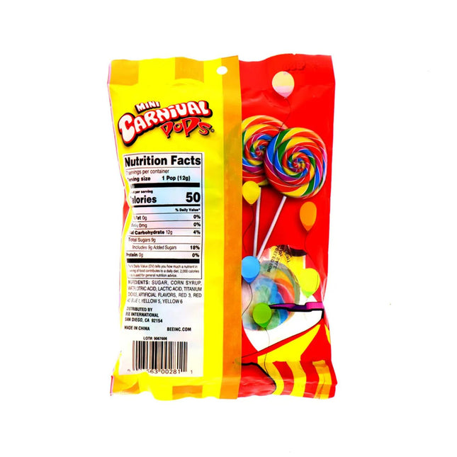 PALETA BEE MINI CARNIVAL POPS 2.9OZ