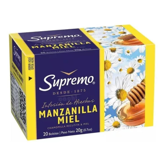 SUPREMO TE DE MANZANILLA MIEL 50X20 BOLS