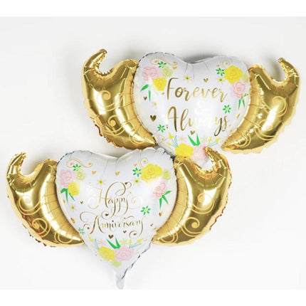 GLOBO F/CORAZON FELIZ ANIVERSARIO