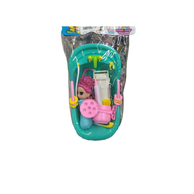 JUGUETE SET D/BAÑERA C/MUÑECA PEQ.