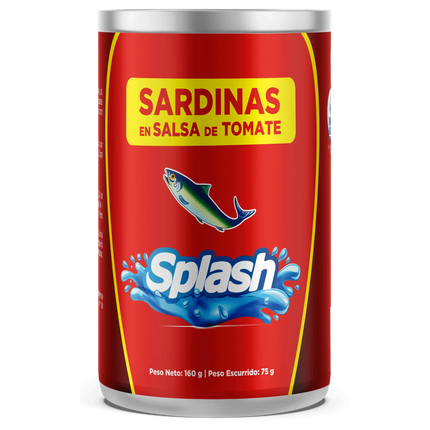 SARDINA SPLASH SALSA TOMATE 160 GR