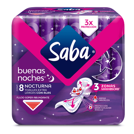 TOALLA SABA BUENAS NOCHES C/ALAS 8U 24S