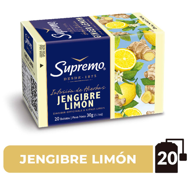 SUPREMO TE HIERBAS GINGERLEMON 50X20 BOL