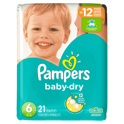 PAÑAL JUMBO BABY DRY T6 PAMPRS BL 21U 4S