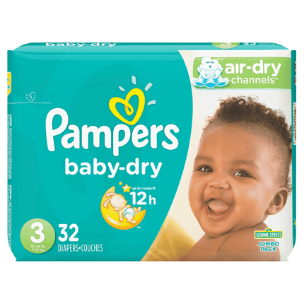PAÑAL JUMBO BABY DRY T3 PAMPRS BL 32U 4S