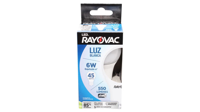 BOMBILLO ROV LED 6W LUZ BLANCA UND
