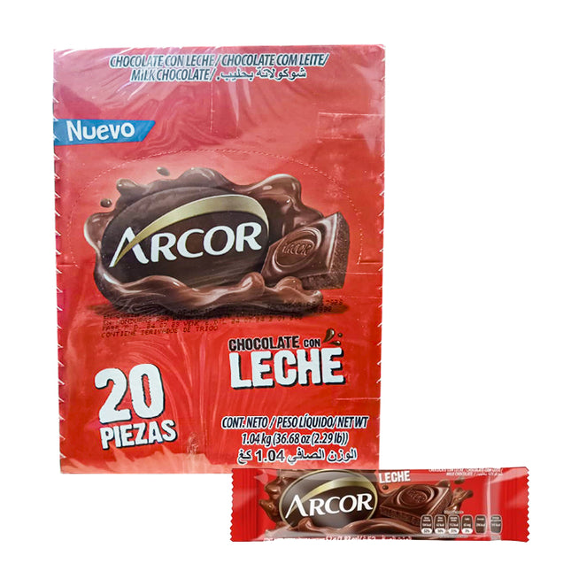 TABLETA ARCOR CHOCOLATE C/LECHE 52G