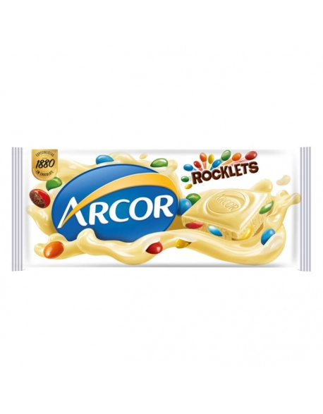 TABLETA ARCOR ROCKLETS BLANCO 80GR